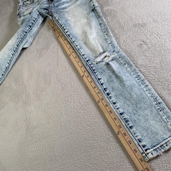 VERVET Jeans Womens 24 Light Acid Wash Mid Rise Skinny Stretch Distressed V2806 - Picture 6 of 14